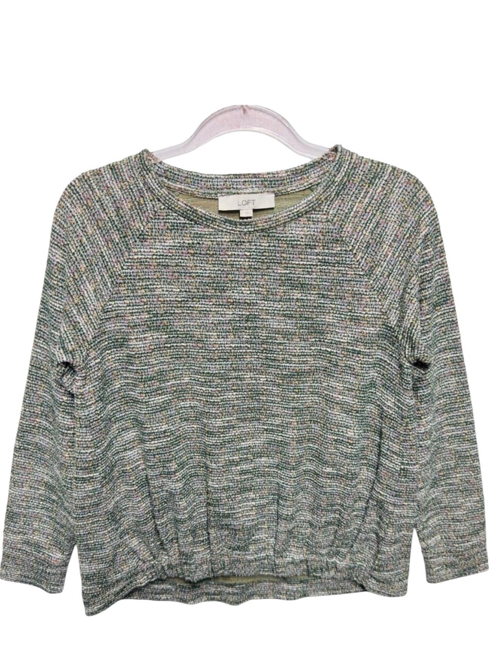 Cotton Terry Knit Pleated Sweatshirt PulloverJumper